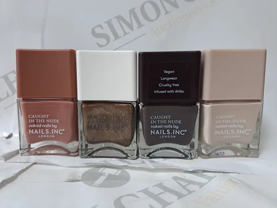 SET OF 4 CAUGHT IN THE NUDE NAIL POLISH  