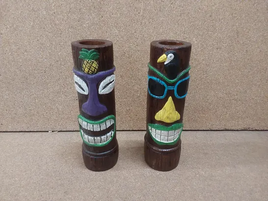 SET OF 2 TIKI BAR DECOR ITEMS