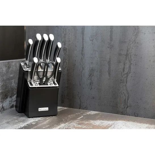 BOXED EQUILIBRIUM 9 PIECE KNIFE BLOCK SET