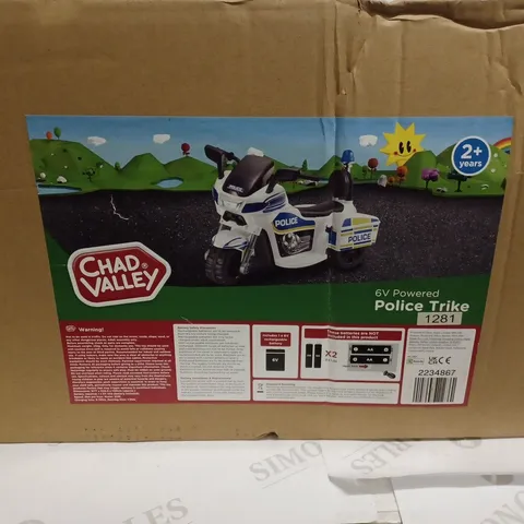 CHAD VALLEY 6V POWERED CHILDRENS POLICE TRIKE