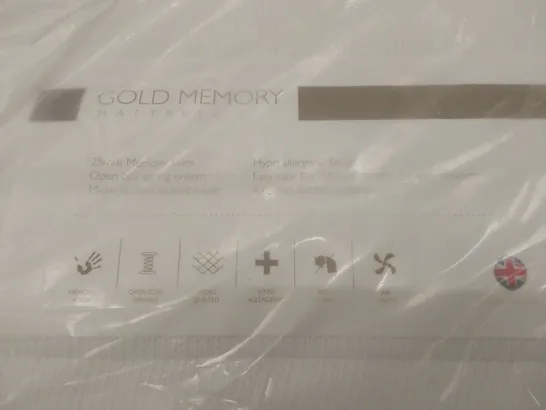 QUALITY BAGGED GOLD MEMORY 135cm DOUBLE SIZE OPEN COIL MEMORY FOAM MATTRESS