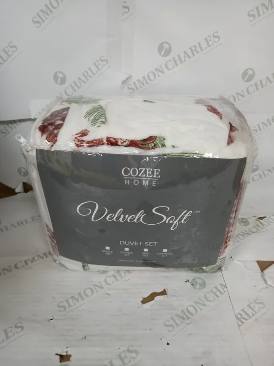 COZEE HOME VELVET SOFT DUVET SET - SINGLE