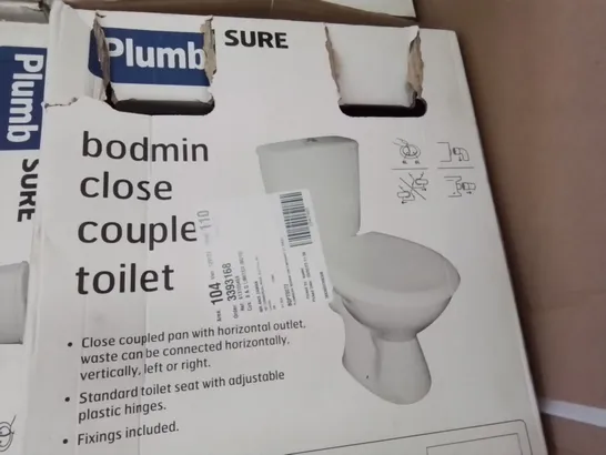 BOXED PLUMBSURE BODMIN CLOSE COUPLED TOILET