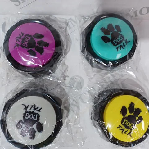 BOXED DOG TALK SET OF 4 RECORDABLE TRAINING BUZZERS