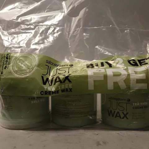 3 SALONSYSTEM JUST WAX TEA TREE CREME WAX (3x450g)