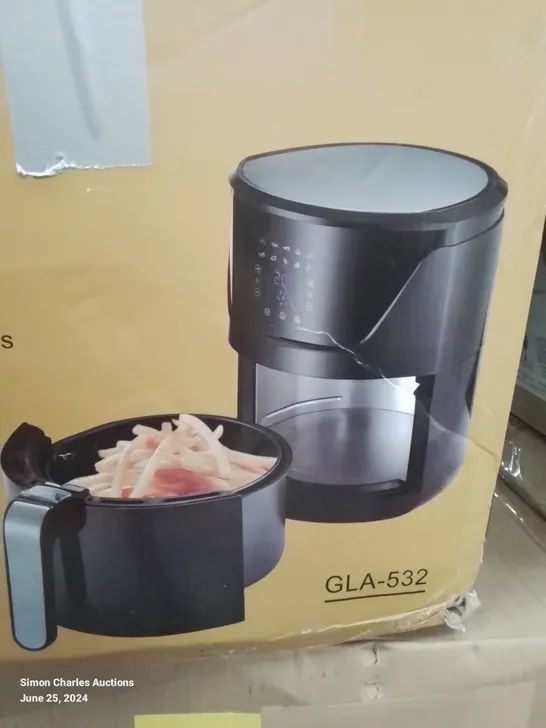 BOXED LARGE 7L FAMILY SIZE AIR FRYER IN BLACK