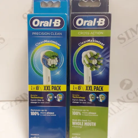 BOX OF 2 ITEMS TO INCLUDE ORAL-B REPLACEMENT HEADS 