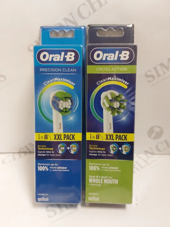 BOX OF 2 ITEMS TO INCLUDE ORAL-B REPLACEMENT HEADS 