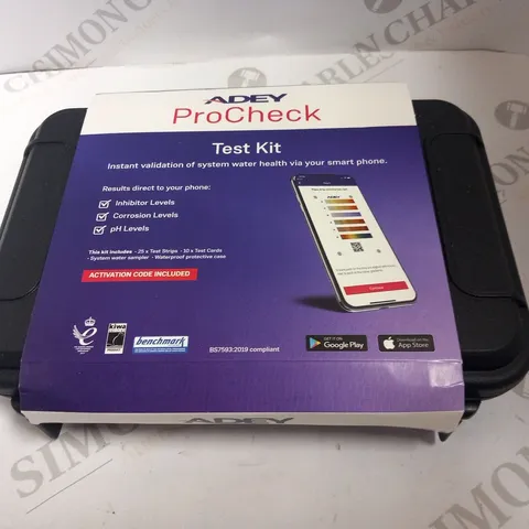 BOXED ADEY PRO CHECK TEST KIT INSTANT VALIDATION OF SYSTEM WATER HEALTH VIA YOUR SMART PHONE