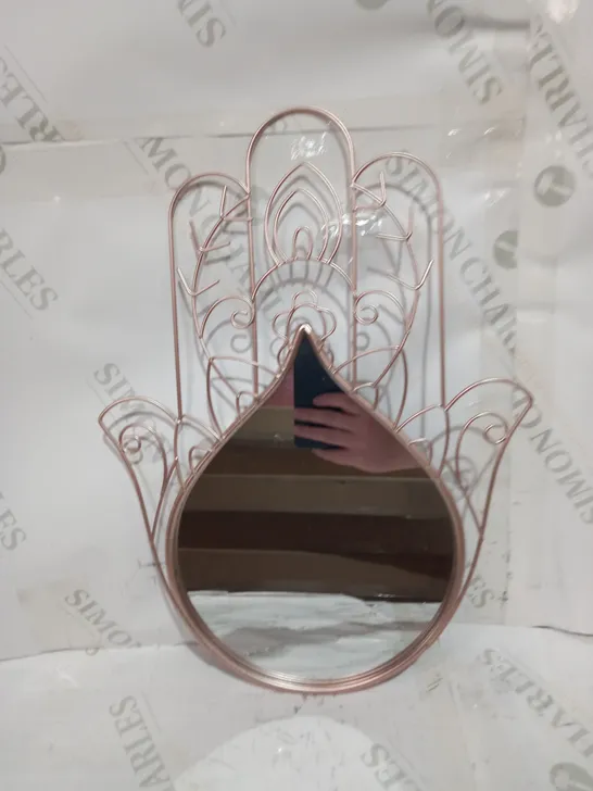 DESIGNER HAMSA HAND WALL MIRROR