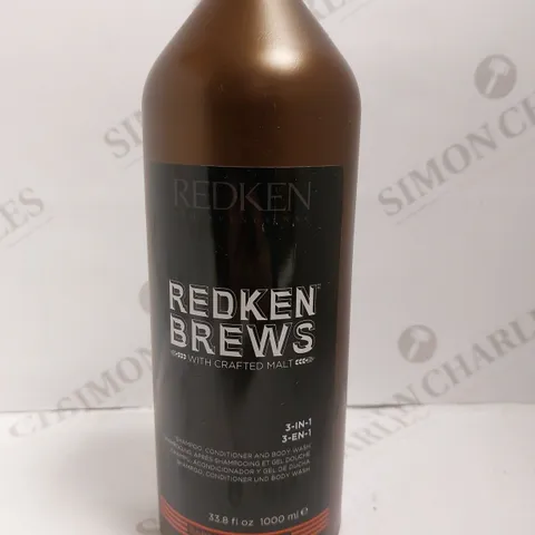 REDKEN `REDKEN BREWS` 3-IN-1 SHAMPOO, CONDITIONER AND BODY WASH