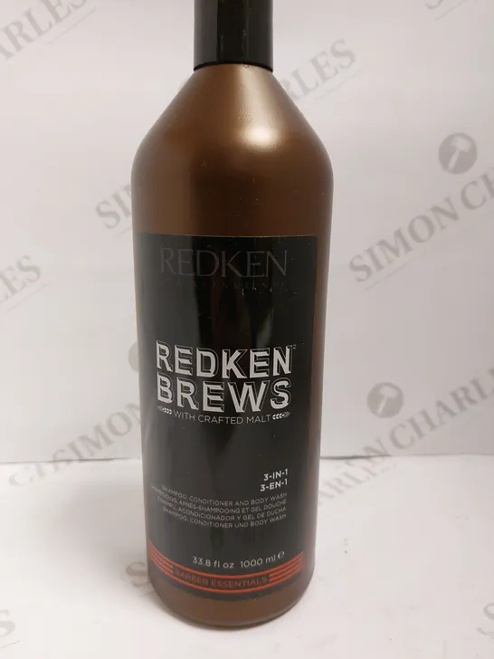 REDKEN `REDKEN BREWS` 3-IN-1 SHAMPOO, CONDITIONER AND BODY WASH