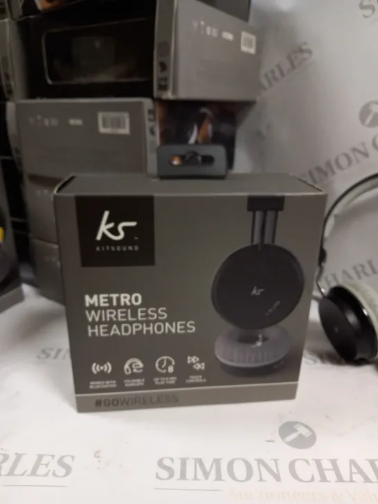 10 X BOXED KITSOUND METRO WIRELESS HEADPHONES 