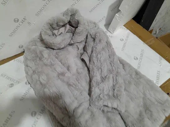 CENTIGRADE FAUX FUR JACKET PLATINUM SIZE L