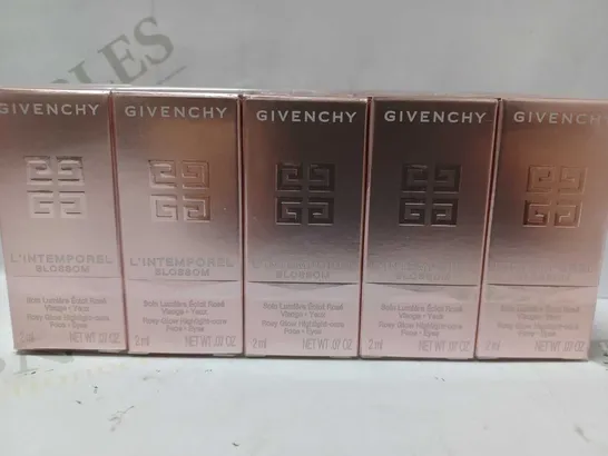 LOT OF APPROX 10 X 2ML GIVENCHY L'INTEMPOREL ROSY GLOW HIGHLIGHT-CARE 