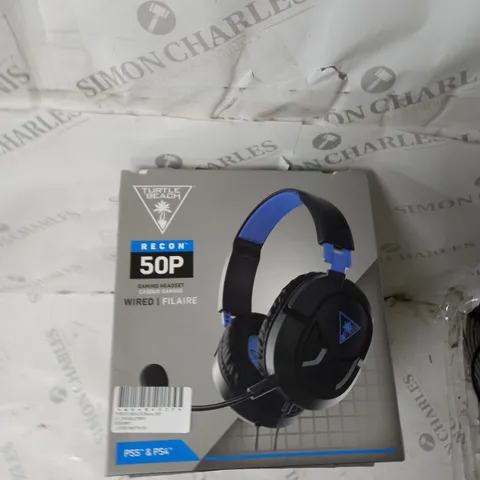 BOX OF APPROX 5 TURTLE BEACH RECON 50P HEADSETS IN BLACK 