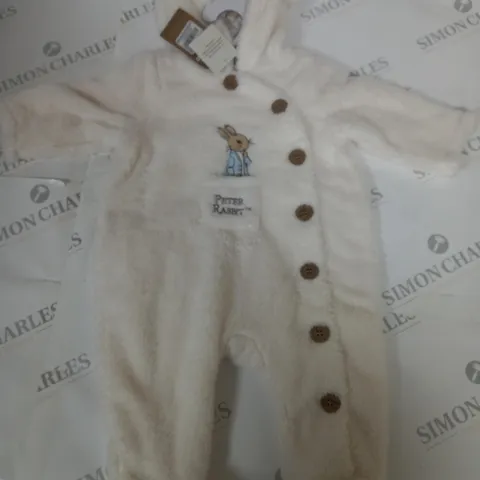 PETER RABBIT SHERPA EFFECT ALL IN 1 SNOWSUIT SIZE 3-6 MONTHS