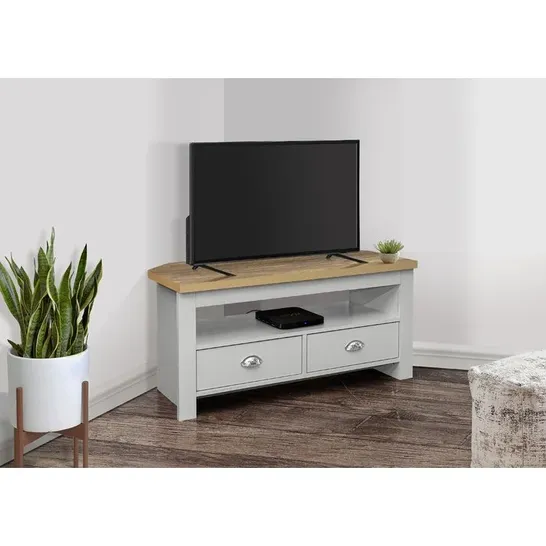 BOXED NAPANOCH TV STAND FOR TVS UP TO 42" - GREY & OAK EFFECT (1 BOX)