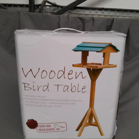 WOODEN BIRD TABLE 