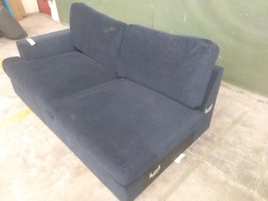 NAVY PLUSH FABRIC 2 SEATER SECTION 