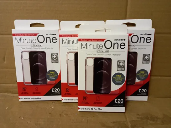 LOT OF 4 MINUTE ONE CLEAR CASES FOR IPHONE 12 PRO MAX