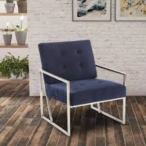 IDALOU ARMCHAIR UPHOLSTERY COLOUR: NAVY BLUE (1 BOX ONLY)