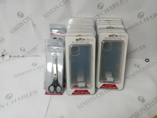 APPROXIMATELY 30 ASSORTED ITEMS TO INCLUDE PROPORTA CLEAR CASE FOR IPHONE 11PRO MAX AND VICTORINOX POCKET SCISSORS 