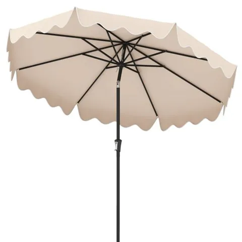 BOXED COSTWAY 9' OUTDOOR PATIO ROUND UMBRELLA MARKET WITH CRANK HANDLE AND PUSH BUTTON TILT