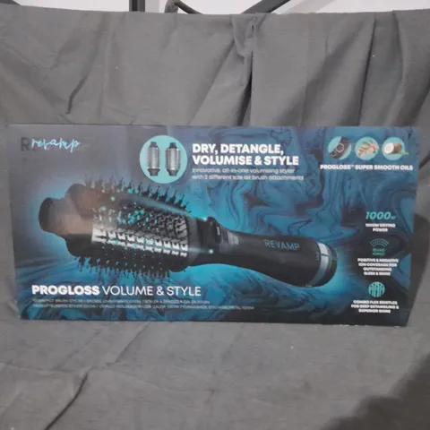 BOXED REVAMP PROFESSIONAL PROGLOSS VOLUME AND STYLE 1000W HOT BRUSH STYLER