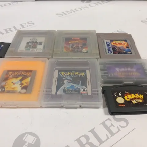 APPROXIAMTELY 9 ASSORTED GAMEBOY AND GAMEBOY ADVANCED VIDEO GAMES