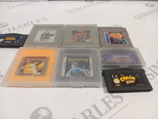 APPROXIAMTELY 9 ASSORTED GAMEBOY AND GAMEBOY ADVANCED VIDEO GAMES