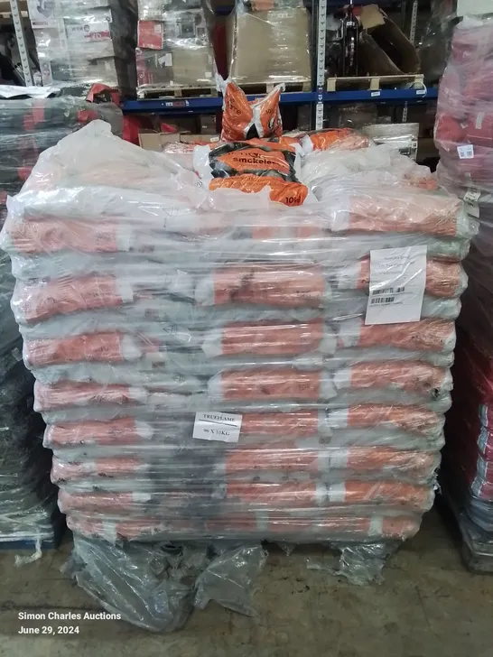 A PALLET TO CONTAIN APPROXIMATELY 95 X 10KG TRUE FLAME SMOKELESS SOLID FUEL CHARCOAL BRIQUETTES 