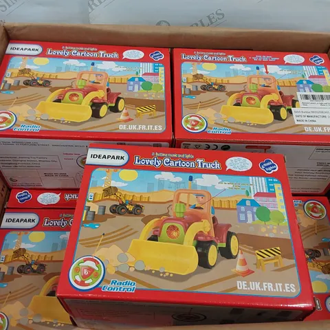 BOX OF APPROXIMATELY 7X BRAND NEW IDEAPARK LOVELY CARTOON TRUCKS (1 BOX)