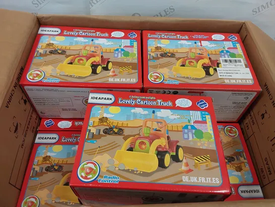 BOX OF APPROXIMATELY 7X BRAND NEW IDEAPARK LOVELY CARTOON TRUCKS (1 BOX)