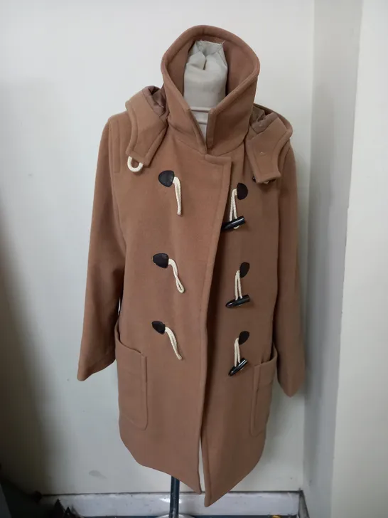 LAURA ASHLEY UK 12 BROWN LONG COAT 