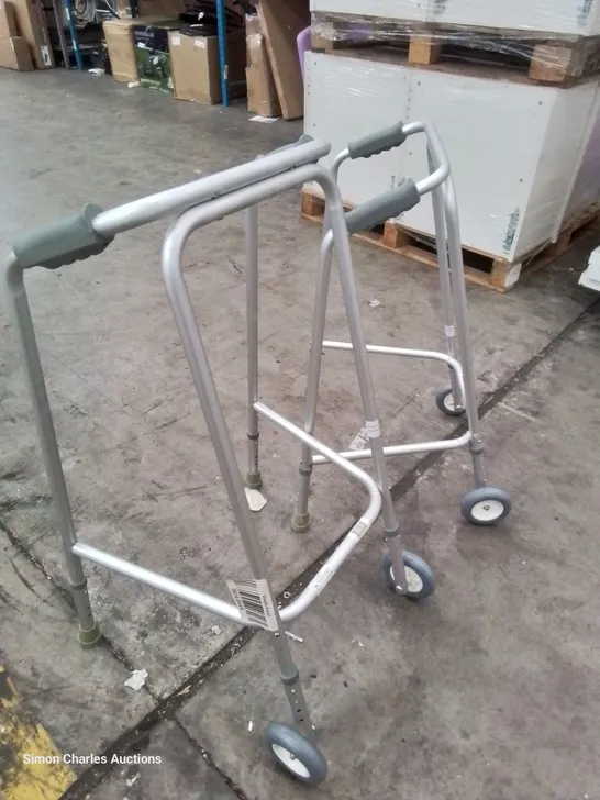 TWO MEDIUM WHEELED WALKING FRAMES