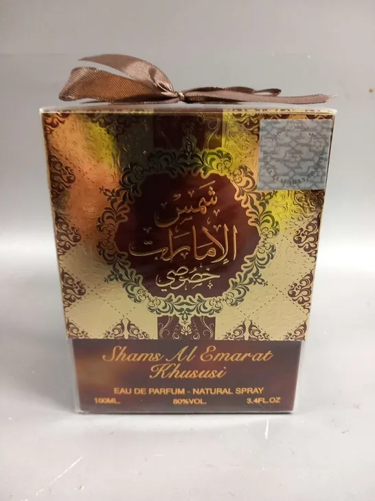 BOXED AND SEALED SHAMS AL EMARAT KHUSUSI EAU DE PARFUM 100ML