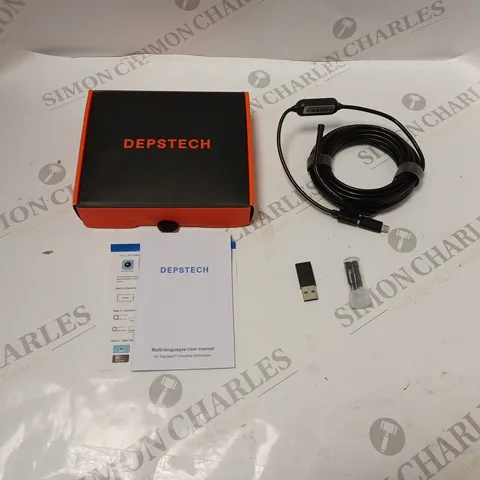 BOXED DEPSTECH PROFESSIONAL INDUSTRIAL ENDOSCOPE WITH ACCESSORIES AND USER MANUAL