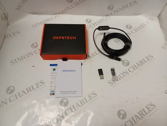 BOXED DEPSTECH PROFESSIONAL INDUSTRIAL ENDOSCOPE WITH ACCESSORIES AND USER MANUAL