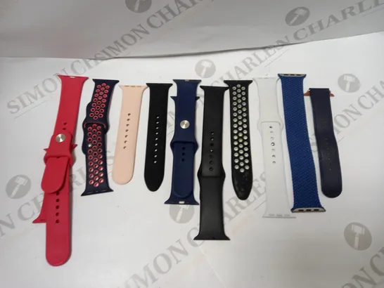 LARGE QUANTITY OF LOOSE ASSORTED APPLE WATCH STRAPS IN ASSORTED COLOURS