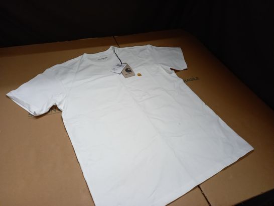 CARHARTT CHASE WHITE T-SHIRT - S