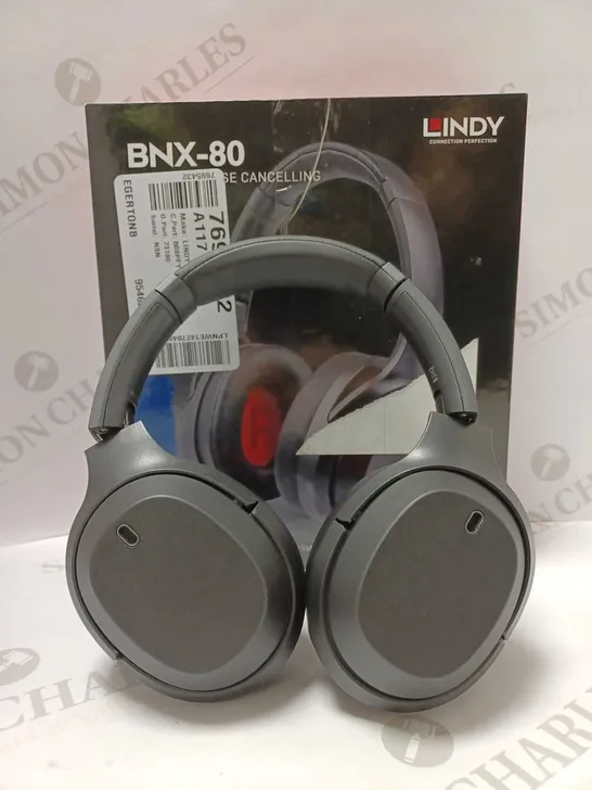 LINDY BNX-80 WIRELESS NOISE CANCELLING HEADPHONES