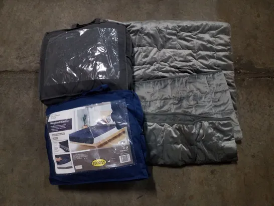 PALLET CONTAINING GREY & BLUE WEIGHTED BLANKETS 