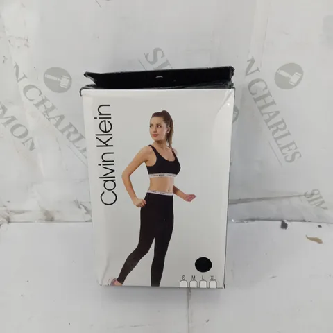 BOXED CALVIN KLEIN LARGE BLACK LEGGINGS 