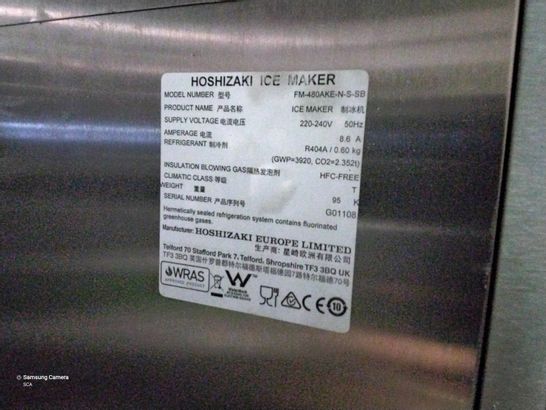 HOSHIZAKI ICE MAKER FM-480-AKE WITH STAND & TROLLEY