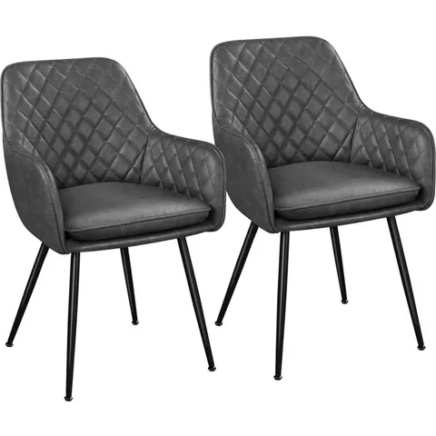 BOXED PAIR BROOKSIDE ARMCHAIRS GREY (SET OF 2 IN 1 BOX)