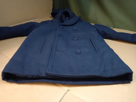 DESIGNER NAVY QUILTED JNR WINTER COAT - AGE 8YRS