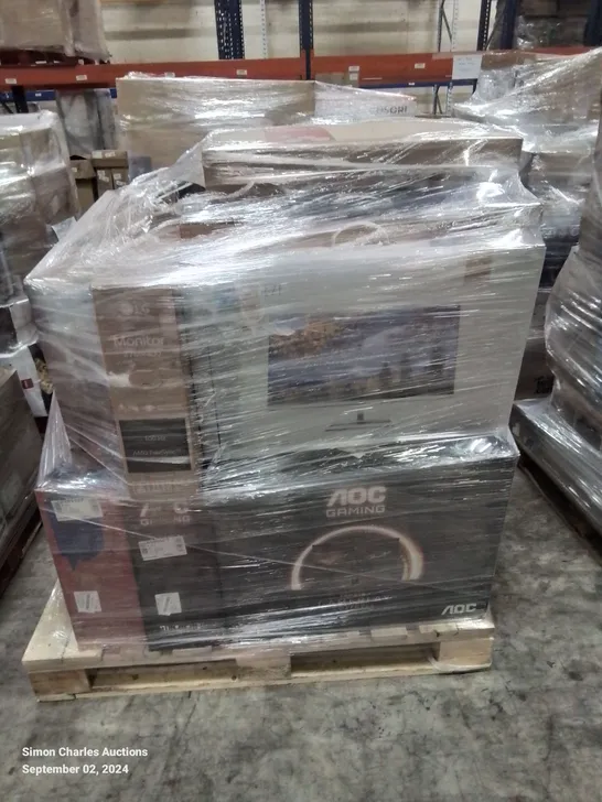 PALLET OF APPROXIMATELY 15 UNPROCESSED RAW RETURN MONITORS;