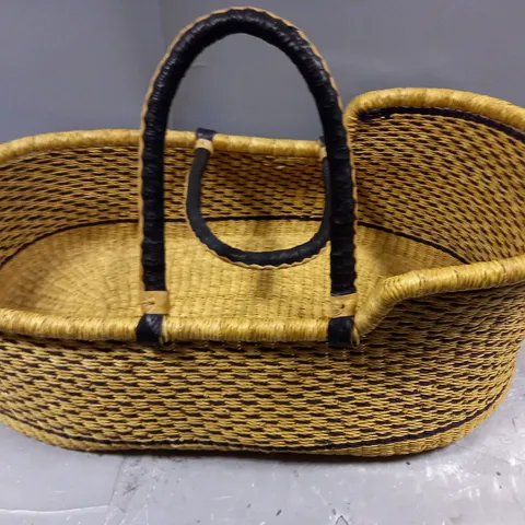 DESIGNER WOVEN MOSES BASKET - COLLECTION ONLY 