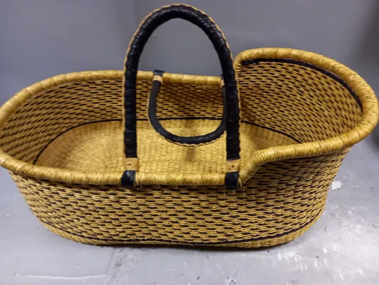 DESIGNER WOVEN MOSES BASKET - COLLECTION ONLY 